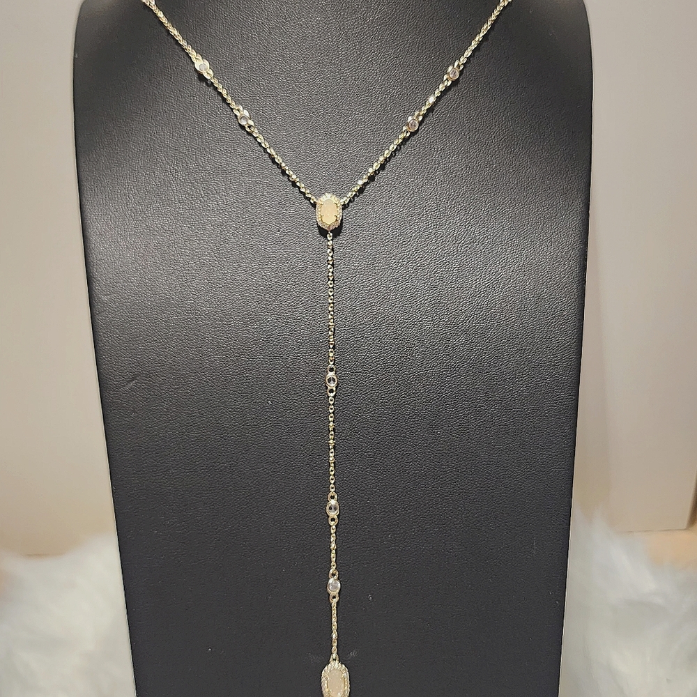 KENDRA SCOTT Claudia Drusy Y Necklace in  Gold